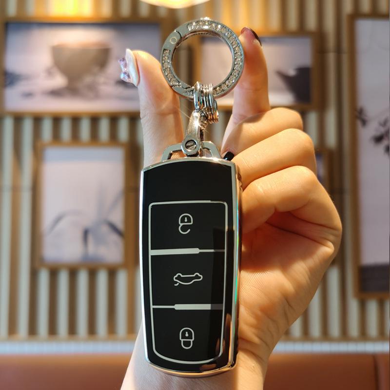 Volkswagen CC Women's Key Case for Magotan B7 - Elegant, Smart Key Shell with Buckle