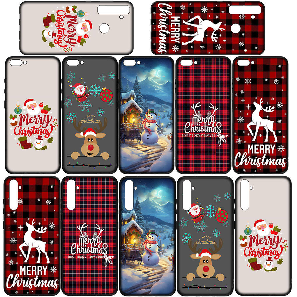 Case for iPhone 17 16 15 Xiaomi Poco F8 F7 X7 X6 M8 C85 C75 C71 Redmi Note 14 13 12 11 Pro Max A3 A4 14C 13C 15C Deer Gift Merry Christmas Tree Cover
