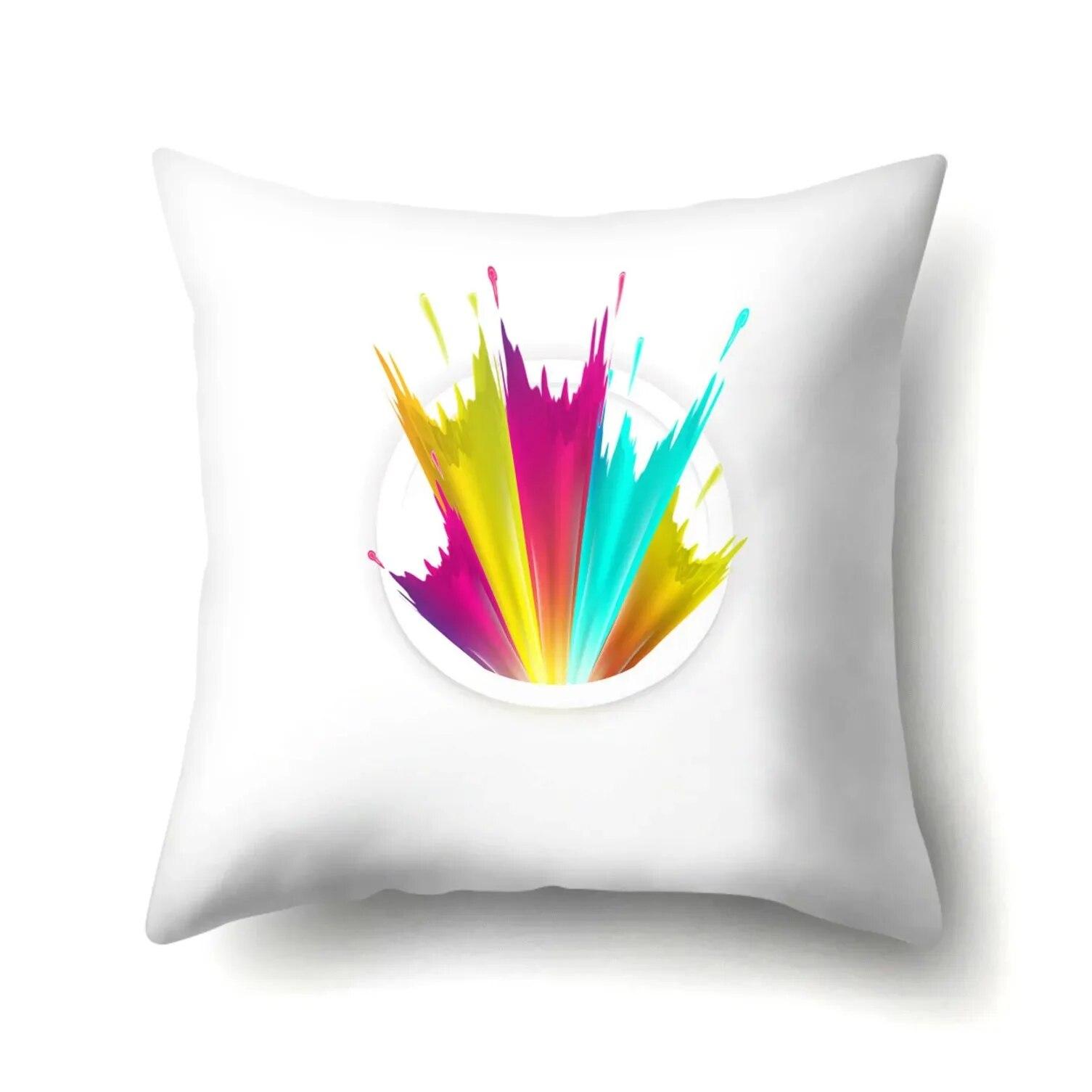 

Colorful simple printed pillowcase modern home bedroom living room sofa cushion cover 45x45cm peach skin pillowcase 40x40cm