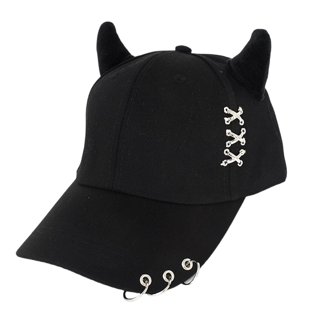 Unique Metal Ring Designs Cotton Baseball Cap Comfortable Hip Hop Hat with Adjustable Strap Hat For Outdoor Activities
