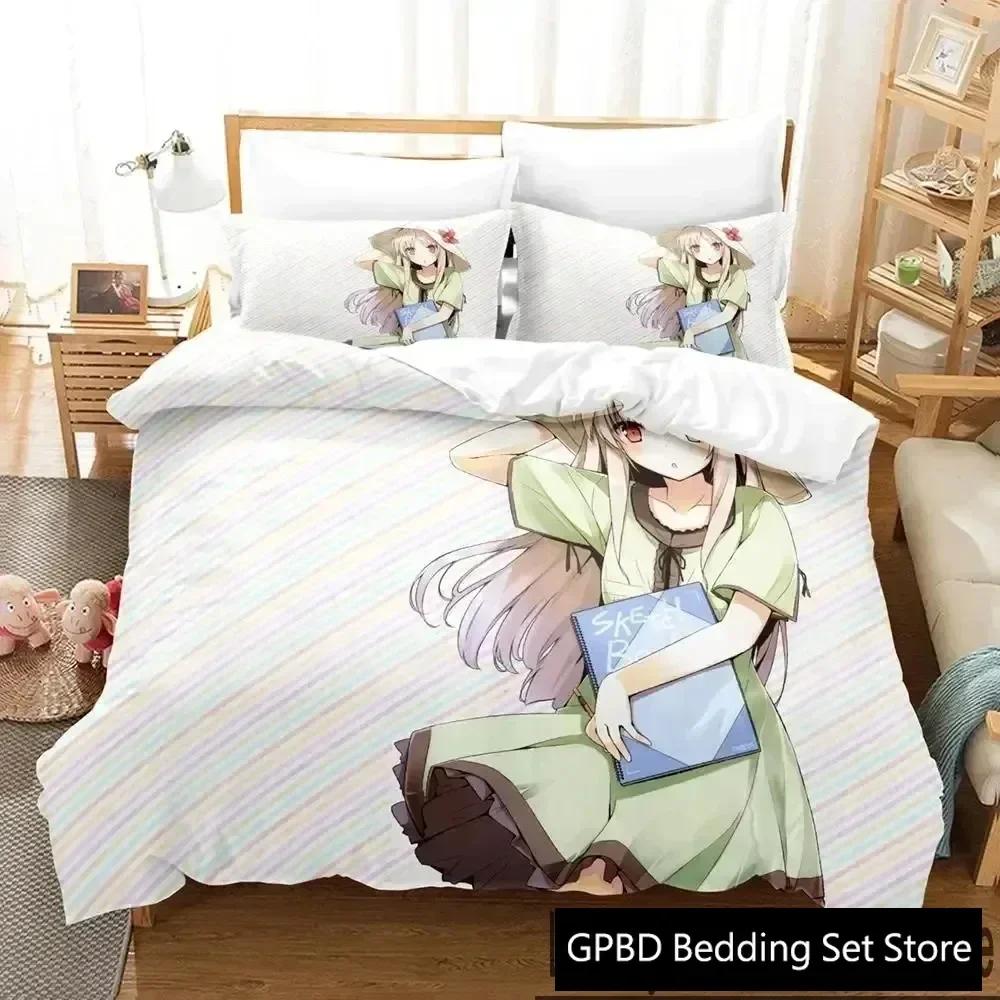 3D Print Anime The Pet Girl of Sakurasou Mashiro Shiina Comfortable Duvet Quilt Cover Pillowcase Bedding Set Children Bedroom