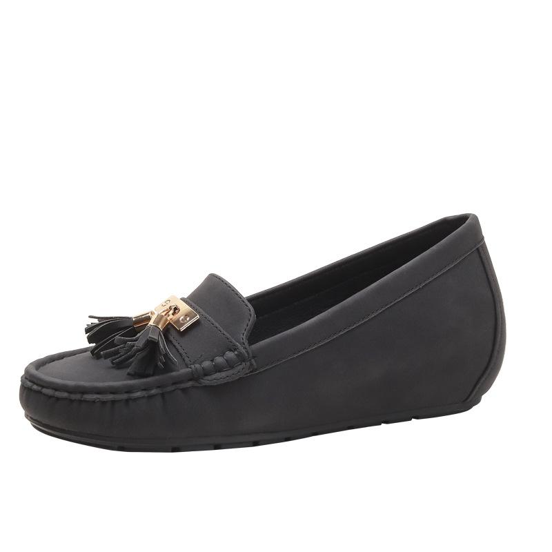 

Туфли-лодочки на плоском каблуке с внутренней платформой Новые повседневные рабочие туфли - 36 чёрный