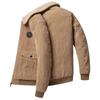 Men's Winter Corduroy Cotton Coat: Warm, Youthful, Plus Velvet Thick Jacket