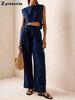 New Women's Summer Breathable Comfortable Crew Neck Loose Casual Set
