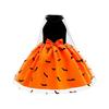 Europäisches & Amerikanisches Halloween Fledermaus Kleid Kostüm mit Netzumhang für Mädchen
