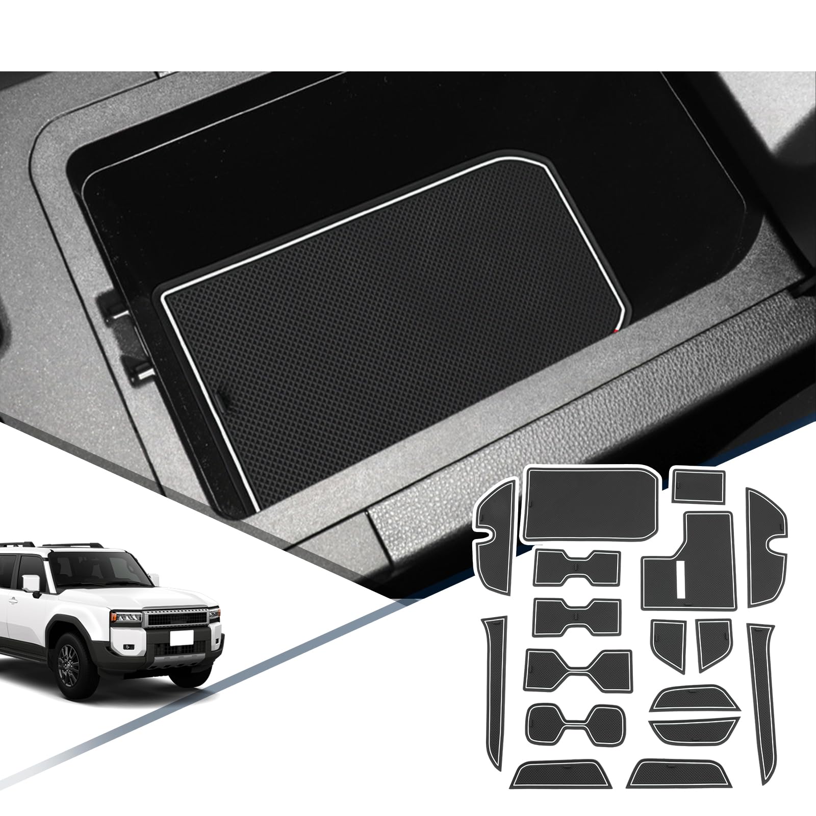 

Land Cruiser 250 Series Dedicated Land Cruiser 250 Interior Door Pocket Rubber Rubber Land Cruiser 250 Scratch Easy Land Cruiser 250 Accessory Custom белый