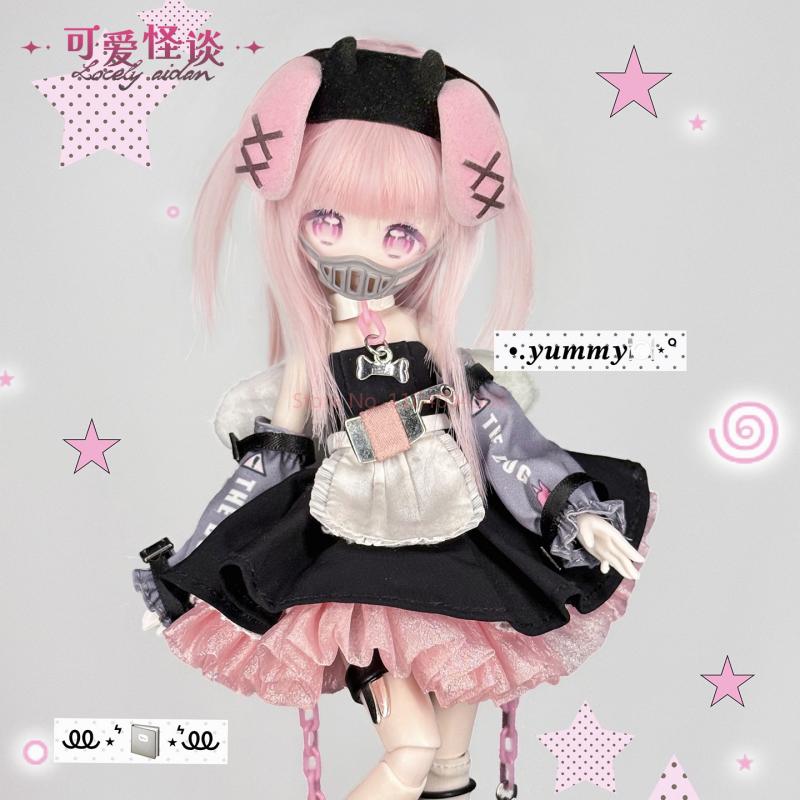 Authentic Inedible Dolls  8 Points Implanted Hair Bjd Doll Cute Mysterious Anime Figure Desk Decoration Trendy Toy Gift