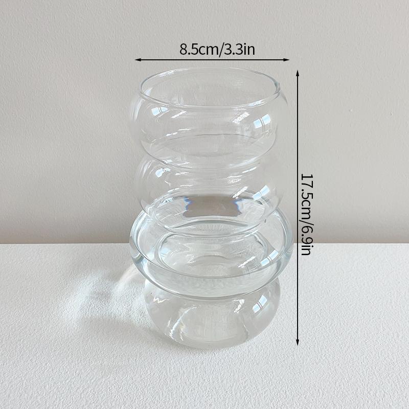Vintage Glass Vase Chinese Style Hydroponic Flower Vase Caterpillar Shaped Creative Home Decor Living Room Ornaments Handicrafts