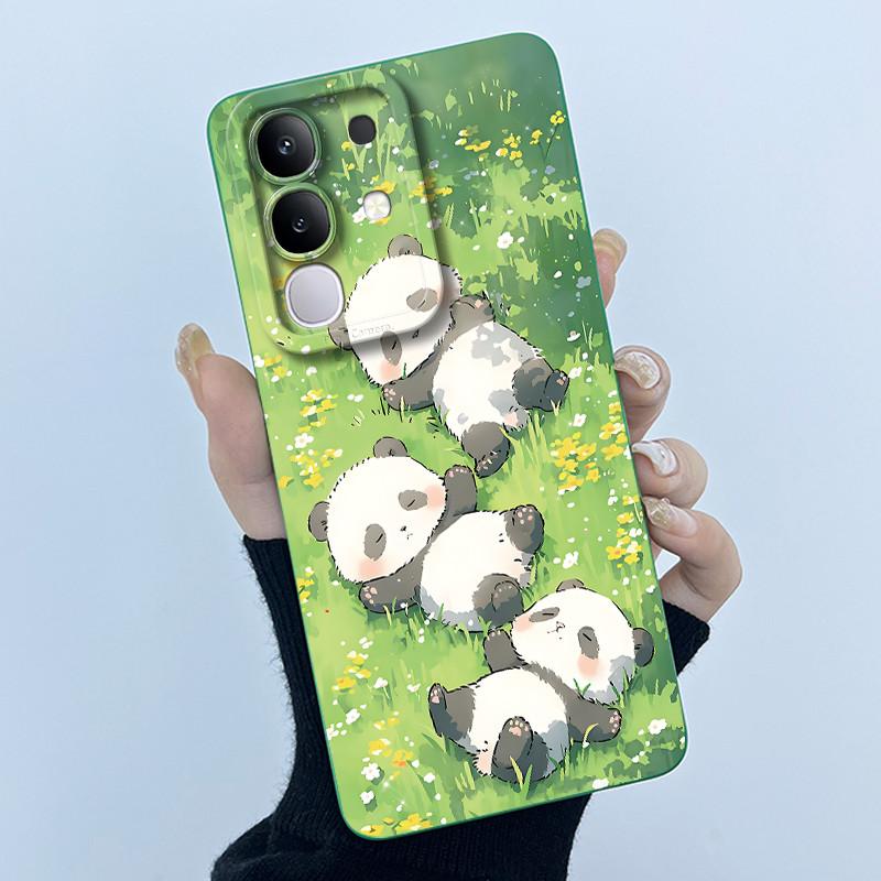 For Vivo Y29 4G Phone Case Fashion Simplicity Oil Painting Flower Soft Liquid Silicone Shell Back Cover For Vivo Y 29 4G Fundas