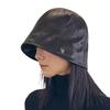 VZ Stud Vegan Leather Tulip Hat Black [VARZAR]