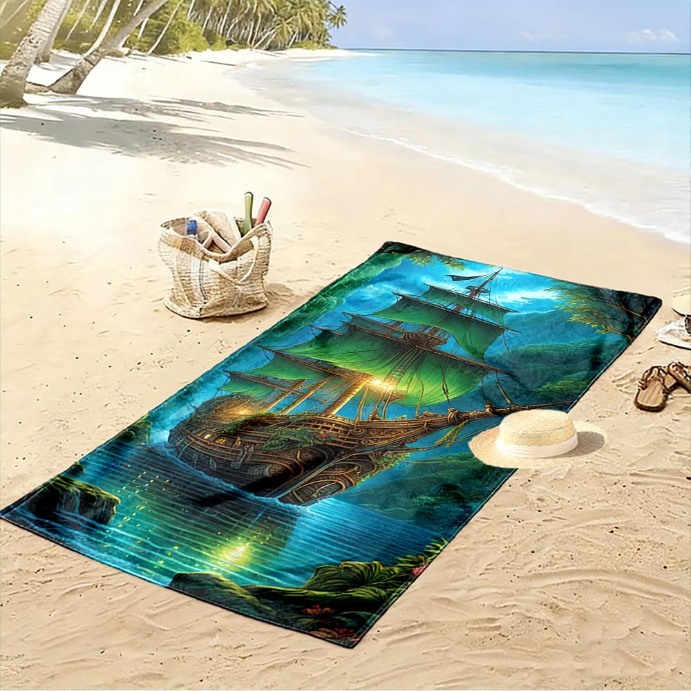 Mystical Ship Adventure Towel A must-have beach towel for beach travel