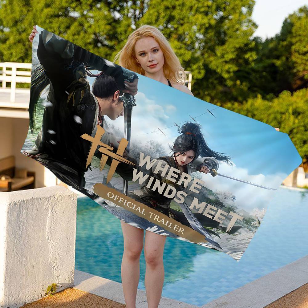 Popular Game Beach Towel Where Winds Meet Bath Towels Absorbent Quick-Drying Soft Yoga Swimming Outdoor Pool Towel Birthday Gift