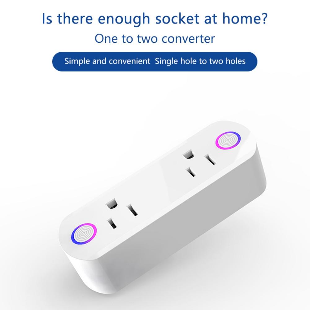 Smart Socket Wifi Smart U.S. Socket Electricity Statistics Smart Home U.S. Regulation Drag Two Double Plug