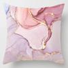 Pink Marble Polyester Pillowcase Leather Leaf Flower Cushion Cover Living Room Home Decoration Sofa Geometric