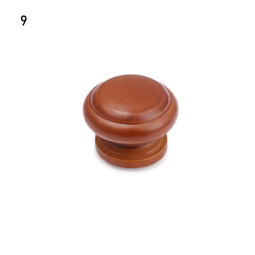 Wooden Retro Cabinet Dresser Drawer Knobs Single Hole Cupboard Handle with Screw Wardrobe Pulls Handle Furniture Hardware