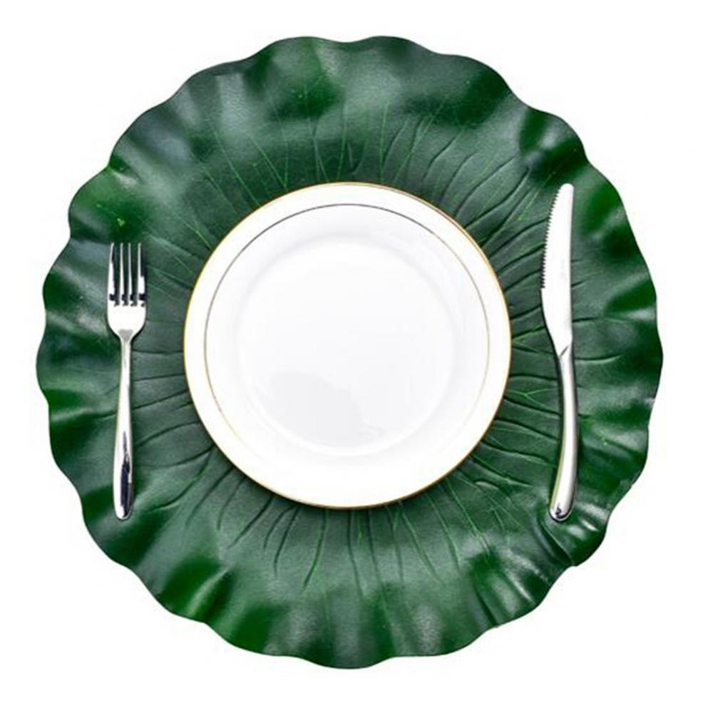 Kreativní stolní dekorace 42cm*42cm Podložka pod prostírání Design umělého lotosového listu Kuchyňská podložka Podložka pod misku Protiskluzová podložka na jídelní stůl Domácí dekorace