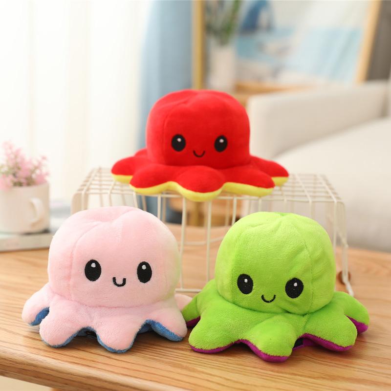 Flipped octopus doll plush toy octopus double-sided flipped little octopus doll children's doll