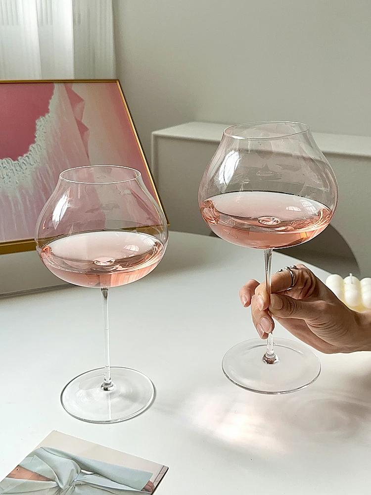 680ml Ultra-Thin Large Capacity Crystal Red Wine Glass Sensory Burgundy Goblet Thin Glass Cup For Fine Dining And Beverage