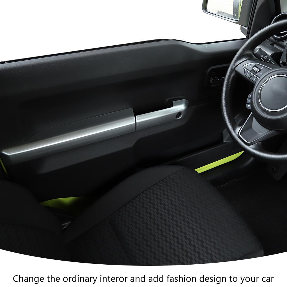 Autotür Innere Armlehne Griffe Dekoration Abdeckung Panel für Suzuki Jimny 2019 UP Innen Zubehör ABS Carbon Faser Rot Silber