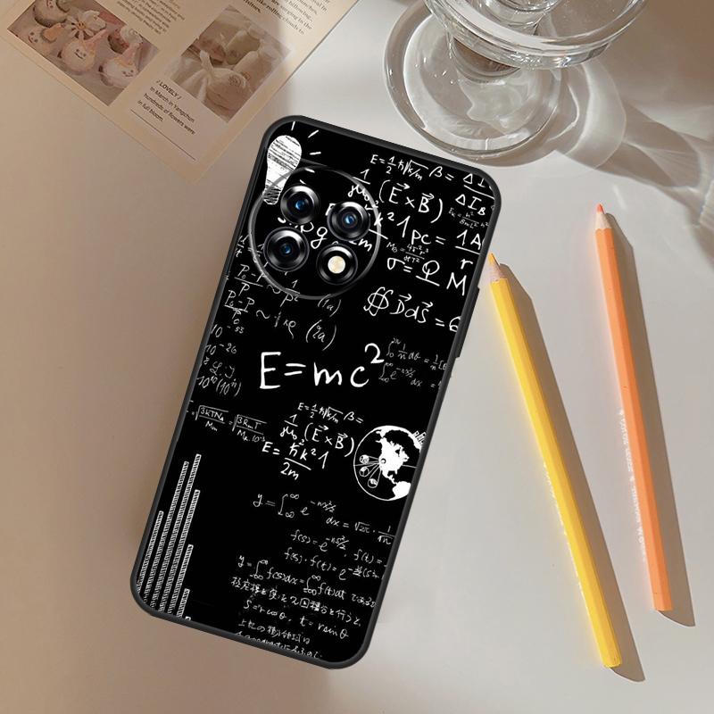 Physics Math Formula Equation Funda For OnePlus 13R 13 12 R 11 9 10 Pro 8T 9RT 10T OnePlus Nord CE 2 3 4 Lite N20 N30 Case