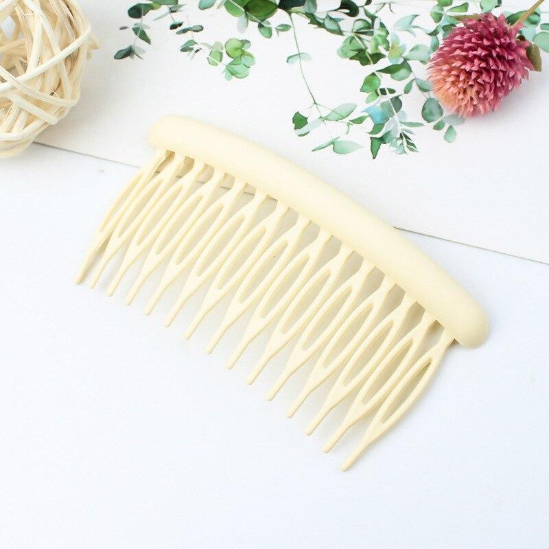 15 Teeth Matte Candy Color Hair Comb Clip Hair Styling Accessories Women Broken Hair Hairpins Headdress Wedding Hair DIY Jewelry
