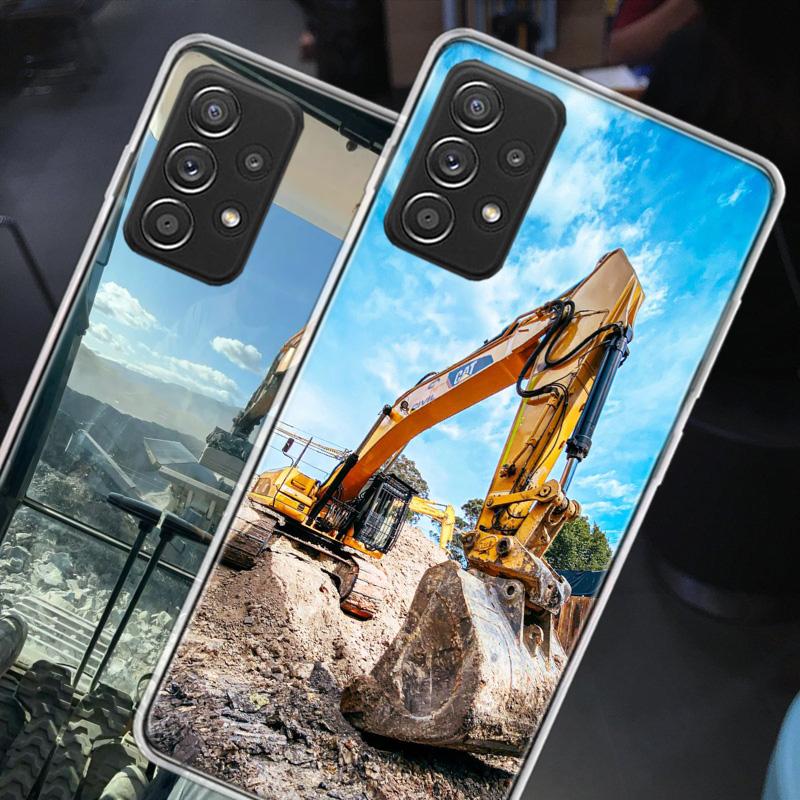 Construction Machinery Excavator Phone Case for Samsung A54 A57 A37 A17 A14 A15 A12 A24 A34 A55 A35 A25 A52S A07 A05S A04S A22 A