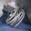 Texture Three-Dimensional Multi-Layer Design Ring Female, Line Light Luxury High-End Jewelry