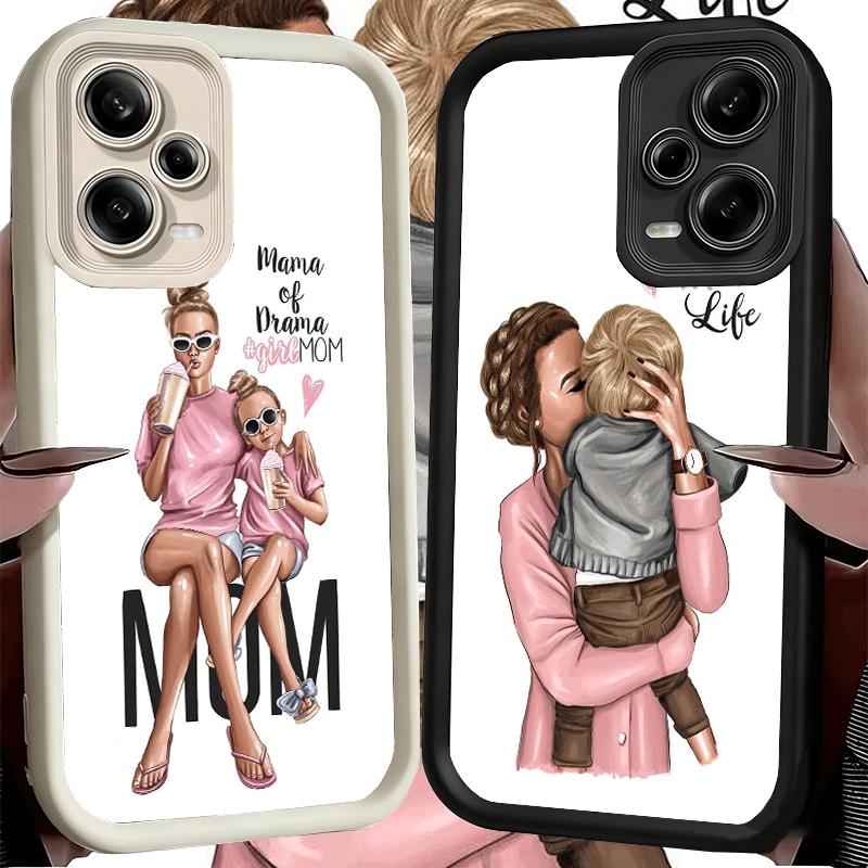 Phone Case for Xiaomi Redmi Note 15 14 13 Pro Plus Baby Mom Girls Shell 12S 11 11S 11T 5G 14S Soft Silicone Funda