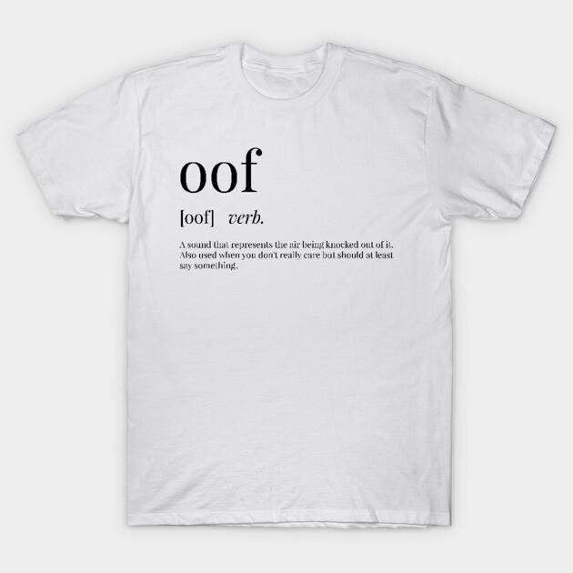 Asian Size Men Black Print T-shirt Oof Definition No-Cut Print Cotton Tshirt L белый