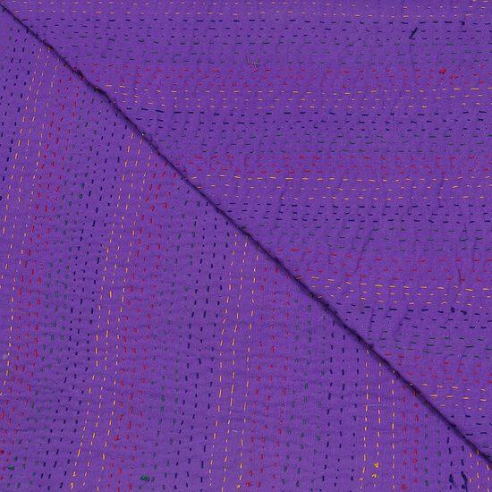 Aizza Trends Cuvertură Kantha din Bumbac Pur Imprimat Lucrată Manual - Aspect Tradițional Cuvertură de Pat Kantha Gudri - Gudri Vintage Cusute Manual