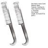 2Pcs Animal Comb Thickened Tooth Durable Polishing Surface Ergonomic Design Convenient Grooming Metal