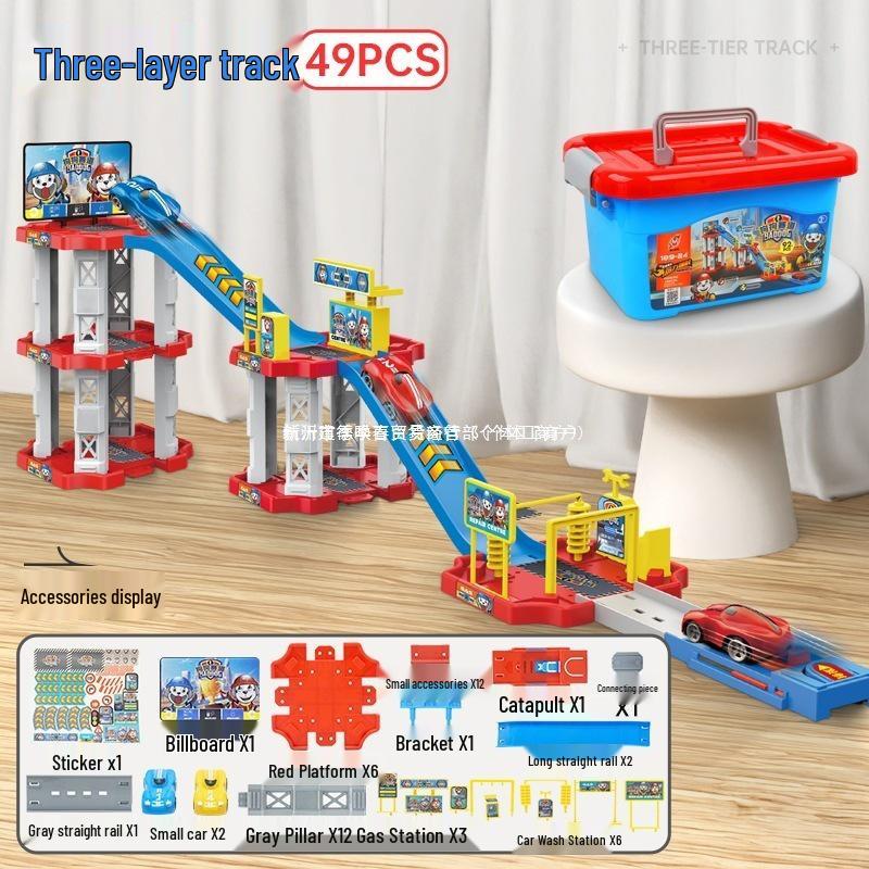 Kids' DIY Racing Car Slide Track Educational Assembly Toy