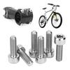 TC4 6Pcs Box Handlebar Screws Mountain Bike Stem Riser Bolts Bicycle Accessories M15x16Silver