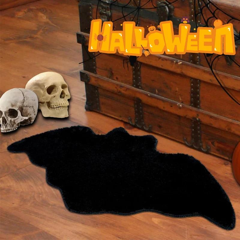 

Жуткий коврик для ванной в форме летучей мыши, нескользящий, Хэллоуинский придверный коврик, готический ковер ужасов, водостойкий, для декора ванной комнаты, спальни, прихожей 40x60cm-4PCS