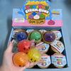 6Pcs Mini Dumplings with Steamer Bun Squeezable Toys Set Soft Stress Relief Crystal Squishy Fidget Sensory Toy Party Favors Gift