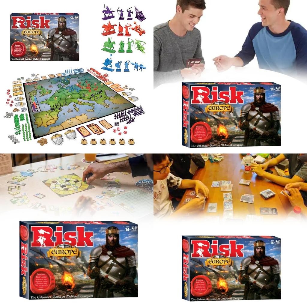Risk Europe Card Game With Colorful Packaging For Social Gatherings And Casual Play