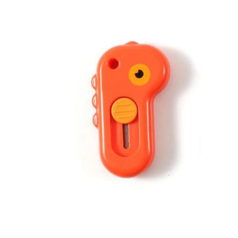 1 Piece Kawaii Mini Pocket Dinosaur Art Utility Knife Express Box Knife Paper Cutter Craft Wrapping Refillable Blade Stationery