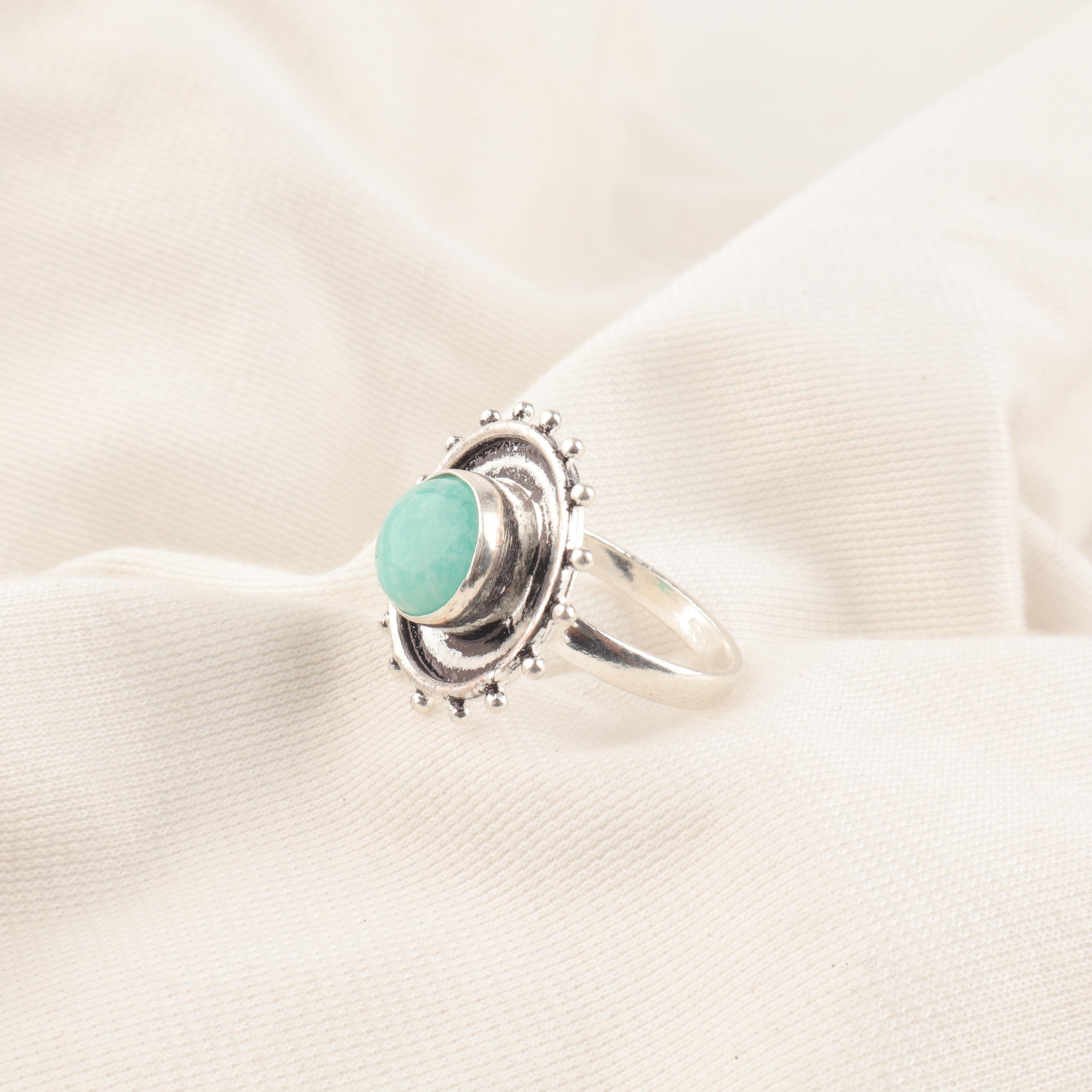 

Украшения из амазонита, Кольцо из стерлингового серебра 925 пробы, Ручной работы Великолепное серебряное кольцо. Кольцо из амазонита ручной работы из серебра для подарка 12 синий