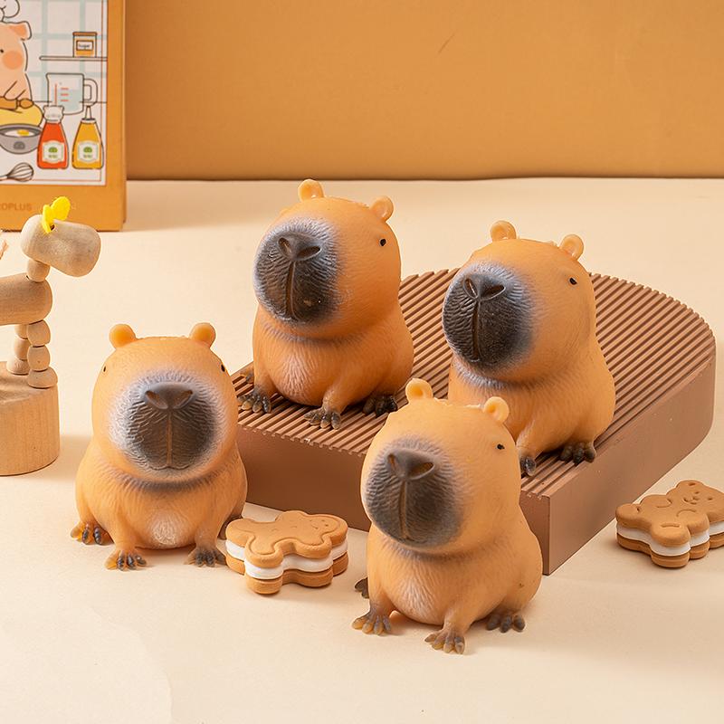 Einzigartige Capybara Quetschspielzeuge Schnelles Zurückfedern Quetsch-Stressball Cartoon-Tier Spielzeug Gastgeschenke Schreibtischdekoration Geschenk Für Kinder