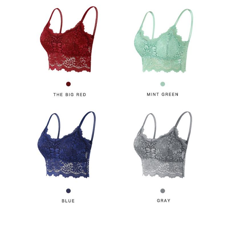Plus Size Anti Exposure Lace Beautiful Back Bandeau Camisole Women Intimate Underwear