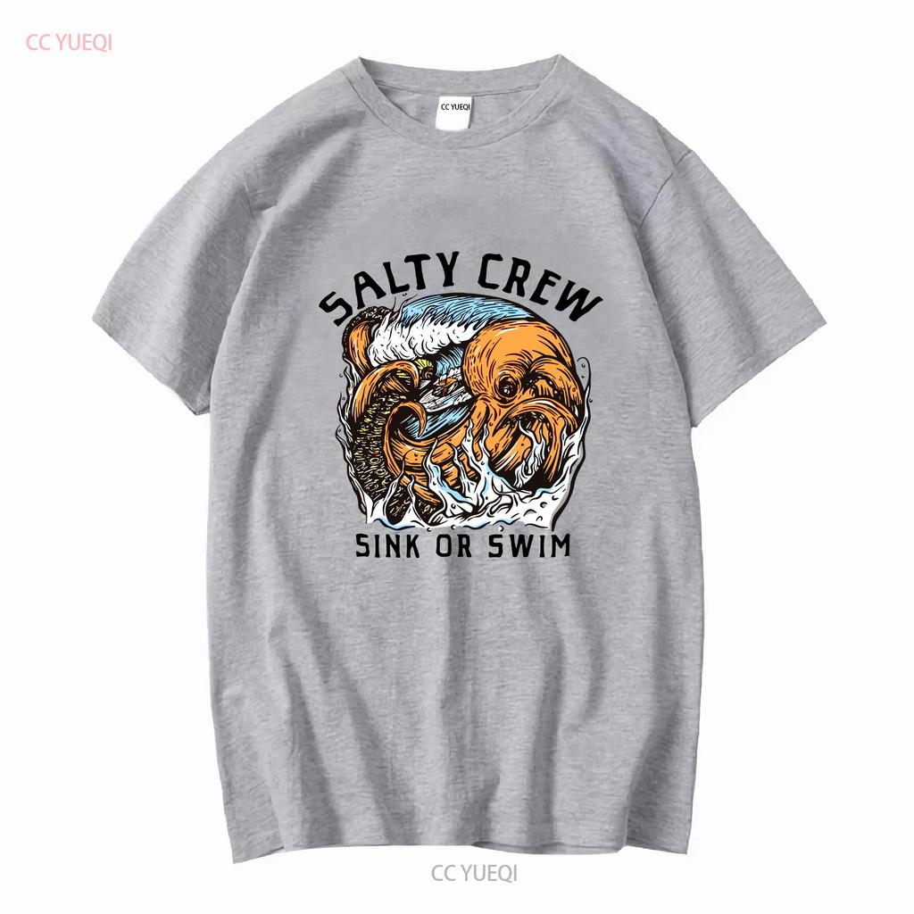 Salty Crew Tsunami Koszulka Athletic Heather vintage Spłukana męska streetwear Codzienna Wszechstronna Wygodna Lekko Unisex Miękka