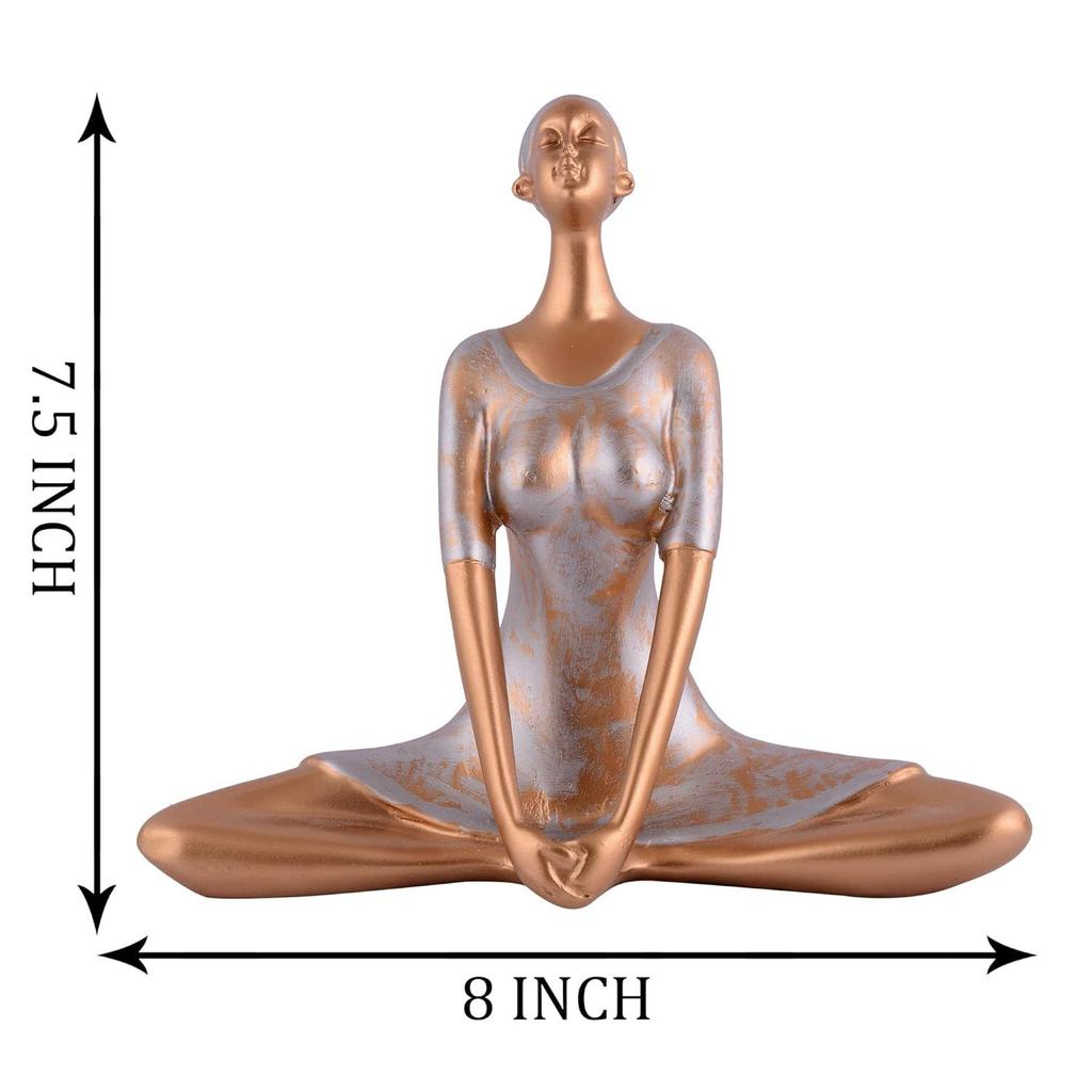 Yoga Lady Home & Office Decor Resin Fantasy Showpiece