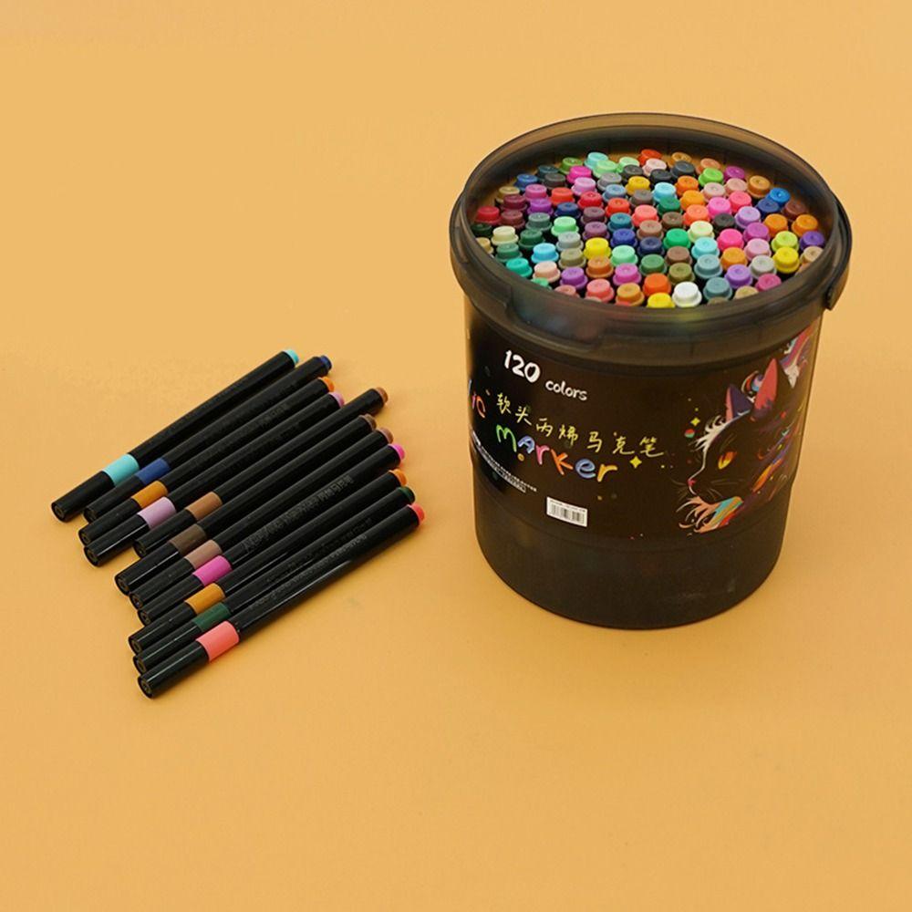 Non-toxic Acrylic Marker Pen Multiple Colors Soft Headed Marker Kindergarten Painting