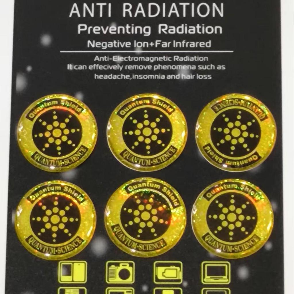 Customizable Mobile Radiation Protection Stickers - Energy & Negative Ion Shield, 6-Piece Set