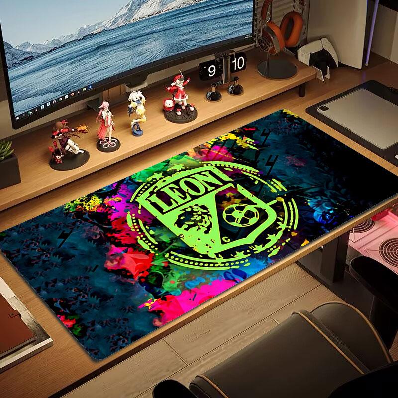 Leon Youth FC Mouse Pad, Large Gaming Desk Mat, Non-slip XXL Mousepad for Laptop & Tablet, Mini PC Playmat with Stitched Edges