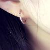 Exquisite Russian 585 Purple Gold Fashion Gypsy Ear Buckle Fashion Rose Gold Pattern Plain Gold Earrings