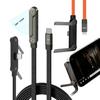 Braided USB C Cable PD Fast Charging With Foldable Phone Holder For iPhone 15 16 17 Samsung Xiaomi Type C Charger Cable