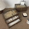 Vintage Walnut Jewelry Organizer Earrings Necklace Dust Jewelry Box Home Desktop Large Capacity 3 Layer Jewelry Box
