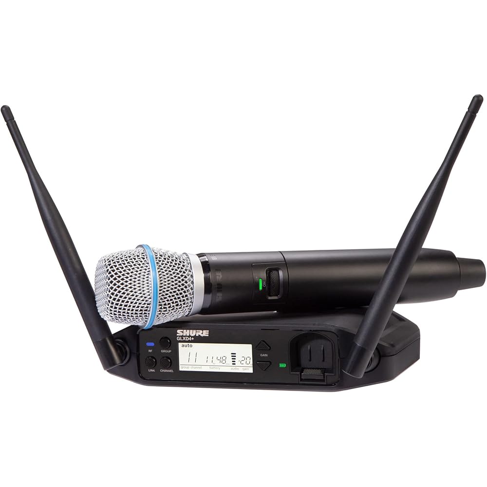 Shure GLX-D24+/BETA 87A GLX-D+ Digital Wireless System | Vocal Wireless System BETA87A Vocal Wire...