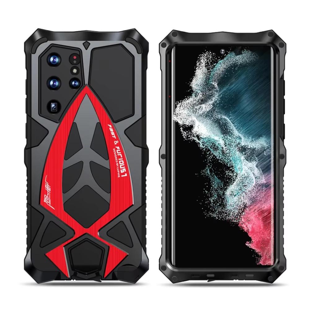 

Luxury Metal Full Protect Armor Case For Samsung Galaxy S26 Ultra Phone Cover S24 S23 S22Ultra S25 S26Ultra 5G Shockproof Fundas For Galaxy S22 Ultra красный
